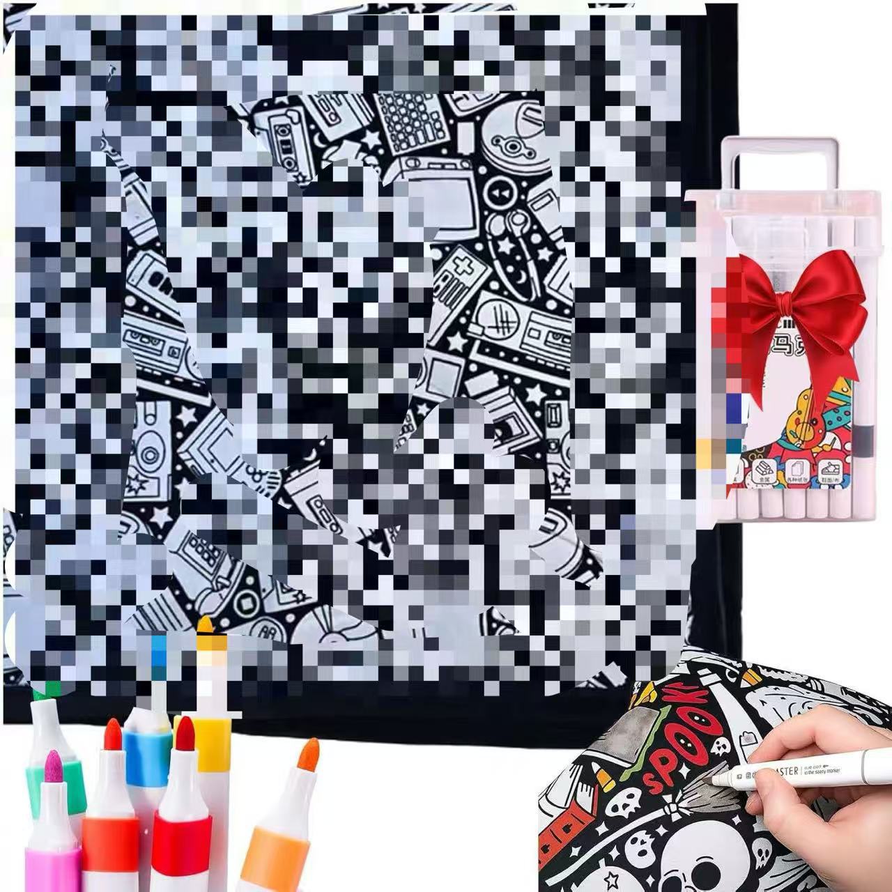 DIY Coloring Blanket with Markers