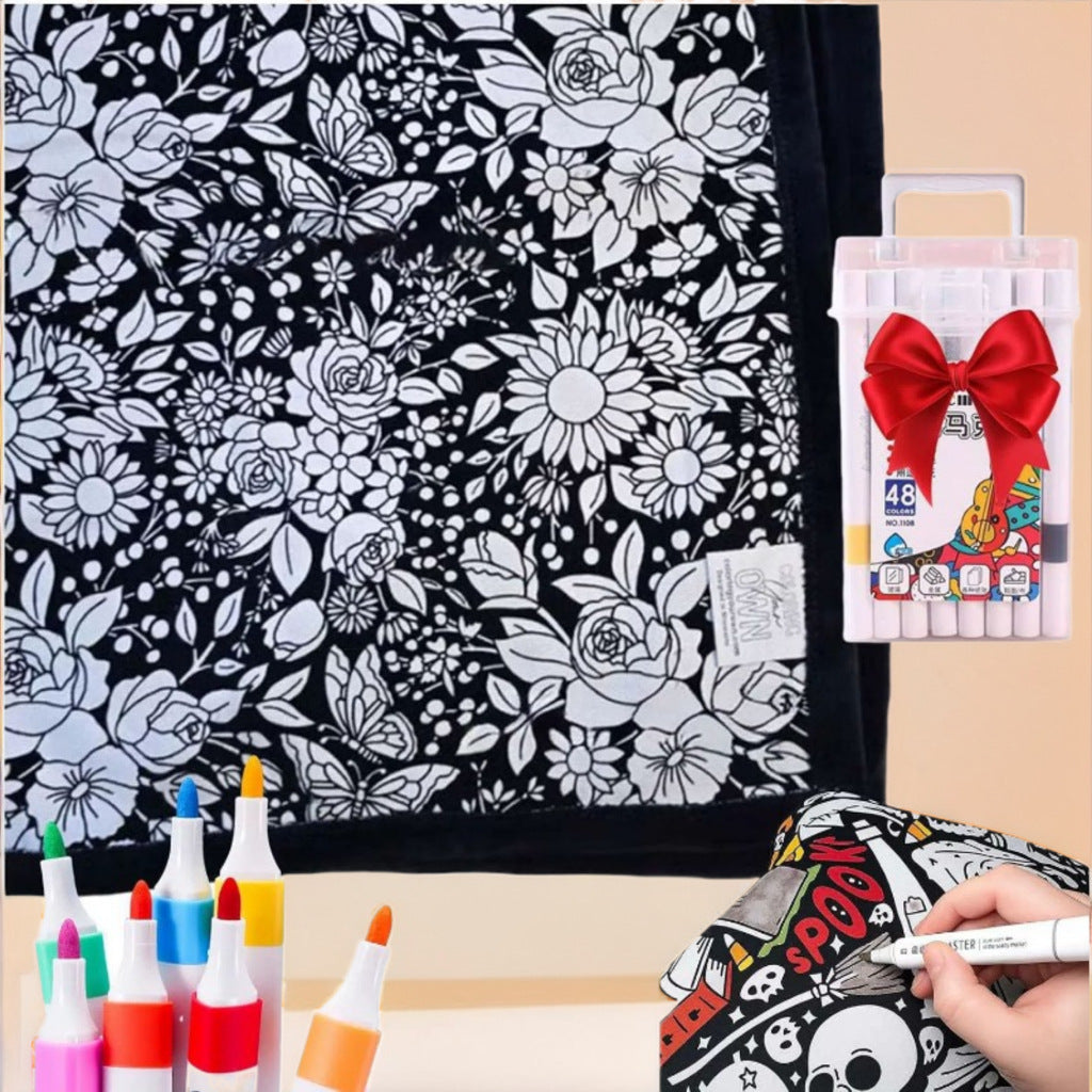 DIY Coloring Blanket with Markers