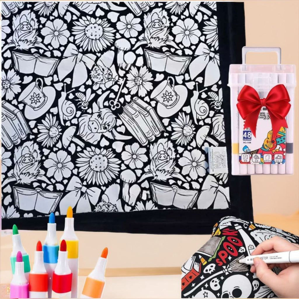 DIY Coloring Blanket with Markers