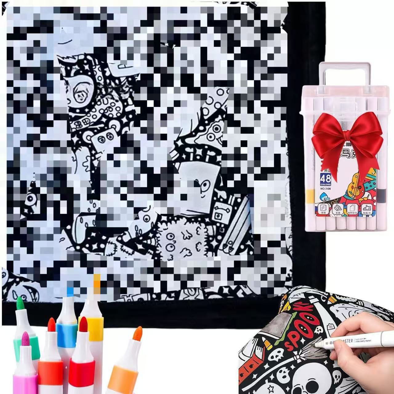 DIY Coloring Blanket with Markers