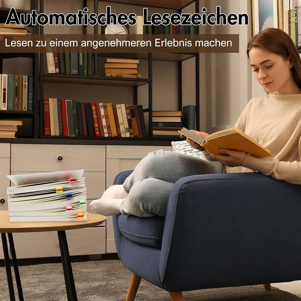 Automatic Page-Following Silicone Bookmarks