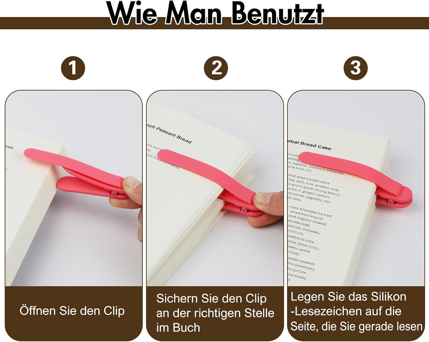 Automatic Page-Following Silicone Bookmarks