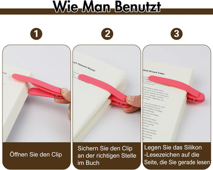 Automatic Page-Following Silicone Bookmarks