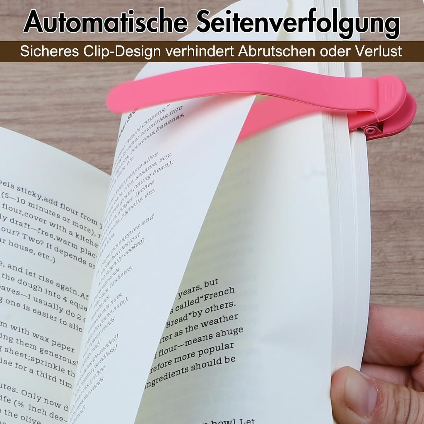 Automatic Page-Following Silicone Bookmarks