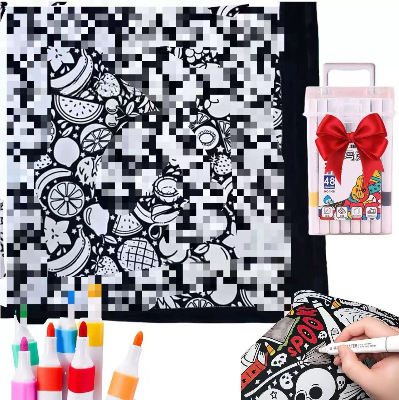 DIY Coloring Blanket with Markers