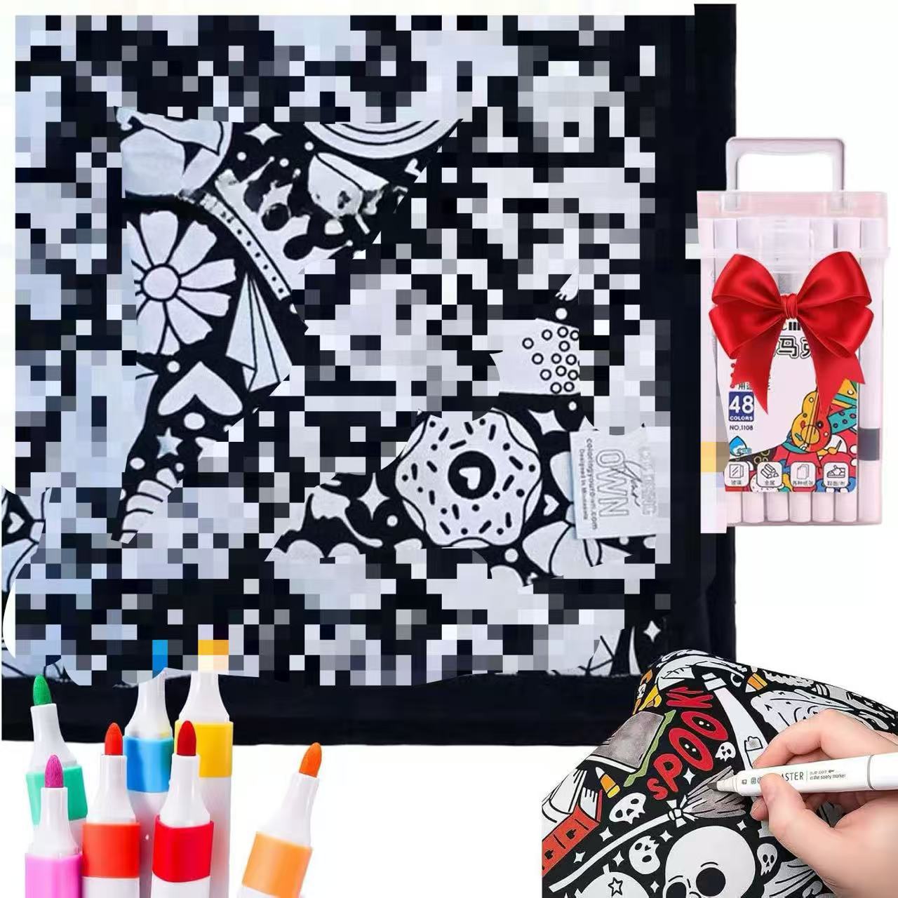 DIY Coloring Blanket with Markers