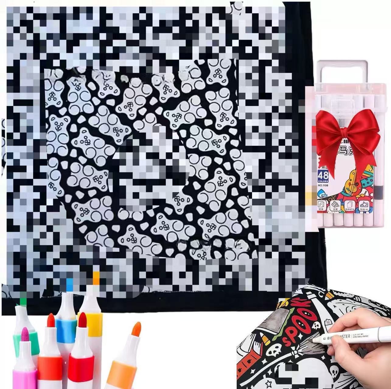 DIY Coloring Blanket with Markers